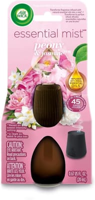 Air Wick Essential Mist Diffuser Oil Refill, Peony & Jasmine, 1 ct, Bundle of 10