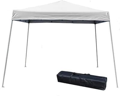 IMPACT Canopy 040000001 Slant Leg Canopy, 10' x 10', White-No Sidewall