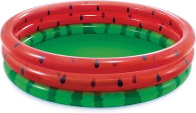 Intex 66-Inch Round Inflatable Outdoor Kids Swimming and Wading Watermelon Pool for Ages 2, Bundle of 2