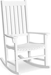 GIANTEX Rocking Chair Acacia Wood Frame Outdoor& Indoor for Garden, Lawn, Balcony