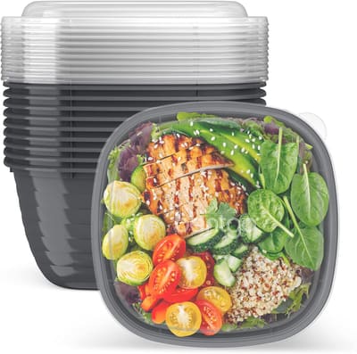 Bentgo Prep Food Storage Bowls with Lids, 10 Pack, PFAS & BPA-Free, Bundle of 2