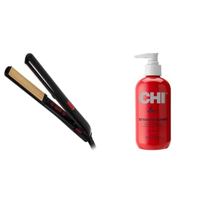 CHI PRO G2 Digital Titanium Infused Ceramic 1" Straightening Hairstyling Iron & Straight Guard