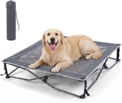 TIMBER RIDGE Outdoor Dog Bed, Cooling Elevated Pet Bed Portable Raised Dog Bed with Breathable