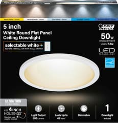 Feit Electric LED Flush Mount Ceiling Light, Fits 4 Inch Cans, 5CCT, 1 Pack, Bundle of 2