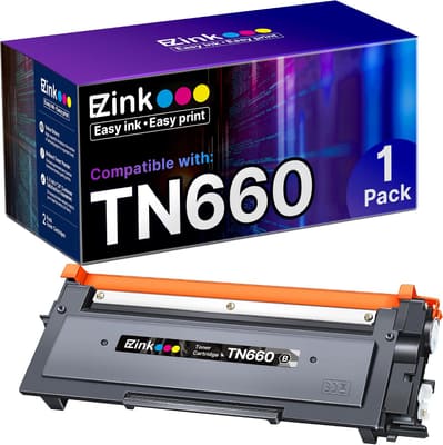 E-Z Ink TN660 Toner Cartridge Compatible for Brother TN660 TN630, 1 Black, Bundle of 2