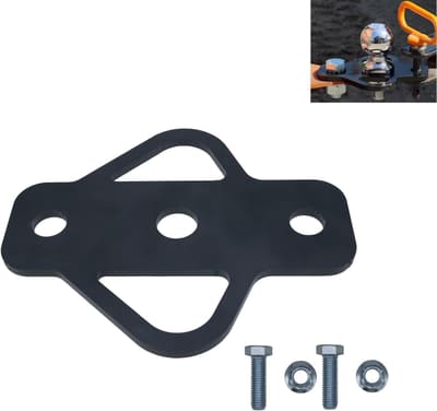 Cil2Crlu2 3-Way Trailer Hitch Adapter Steel Hitch Mount with Bolts for ATV Lawn Mower Golf, Bundle of 3