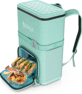 Ninja FrostVault Go Soft Backpack Cooler, Dry Storage, Cactus Green