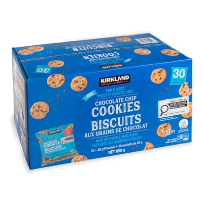 Kirkland Signature Mini Chocolate Chip Cookies 30 Units 28 g / 1 oz