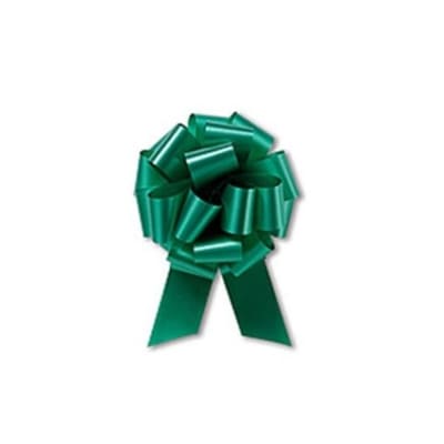 GREEN PULL BOWS 8" X 20 LOOPS 50/CTN