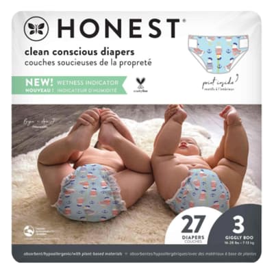 BABY, DIAPER FEELING NAUTI SIZE 3 THE HONEST COMPANY 4/27CT