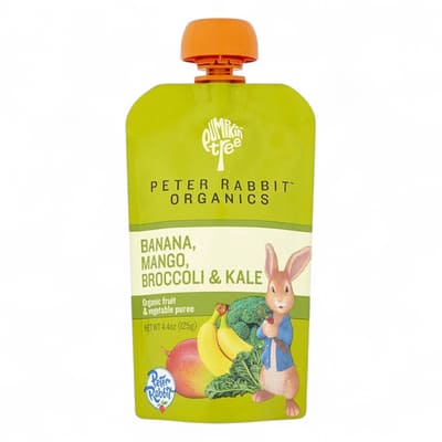 BABY, FOOD BANANA MANGO BROCCOLI & KALE PETER RABBIT 10/4.4O