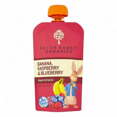 BABY, FOOD BANANA RASPBERRY & BLUEBERRY PETER RABBIT 10/4OZ