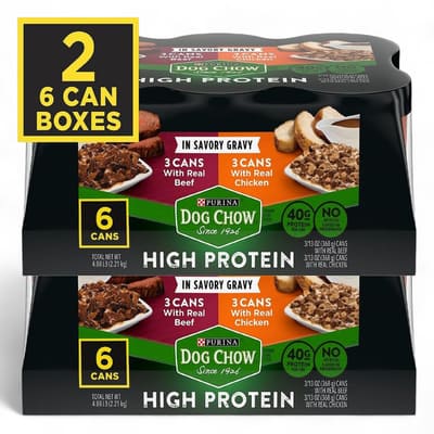 Purina Dog Chow Beef and Chicken Flavor Wet Dog Food 12 Units / 368 g