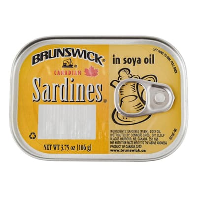 Brunswick Sardines in Soybean Oil 5 Units / 106 g / 3.75 oz