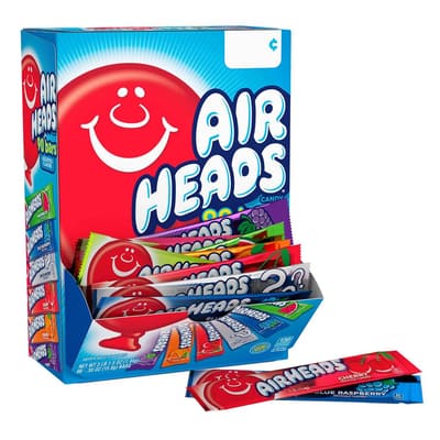 Air Heads Sweet Candies with Assorted Fruit Flavors 90 Units / 15.6 g / 0.55 oz
