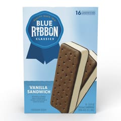Blue Ribbon Classic Vanilla Sandwich Ice Cream 16 Units / 99 g / 3.5 oz