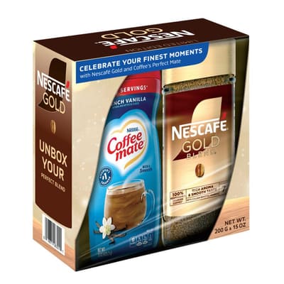 Nescafé Gold Instant Coffee 200 g + Vanilla-Flavored Cream 425.2 g