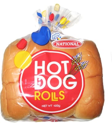 National Hot Dog Rolls 400 g