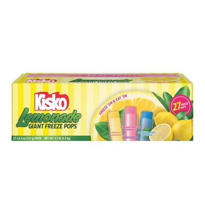 Kisko Assorted Frozen Lemonade Popsicles 27 Units / 157 g / 5.5 oz