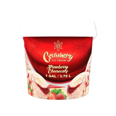 Creamery Novelties Strawberry Cheesecake Ice Cream 3.78 L / 127 oz