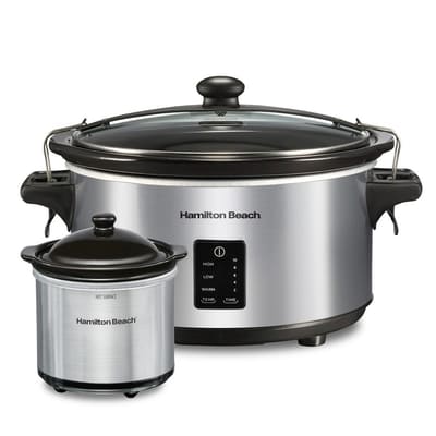 Hamilton Beach Programmable Slow Cooker with Dip and Appetizer Warmer