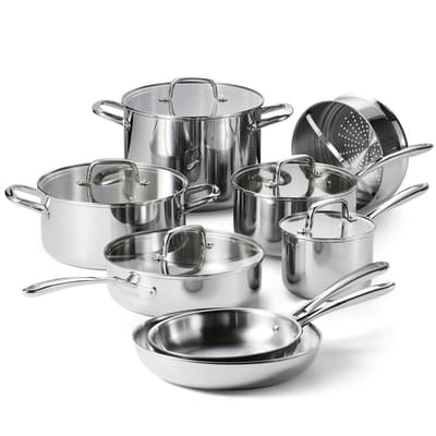 Tramontina Stainless Steel Cookware Set 13 Pieces
