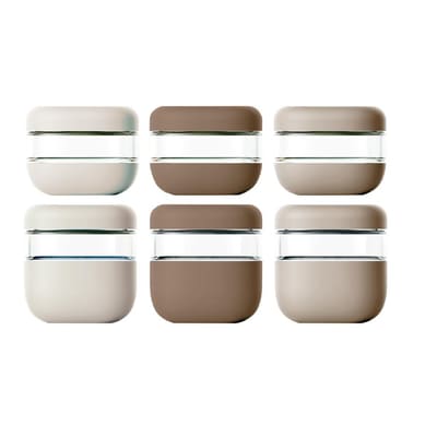 FreshBox 6-Piece Glass Food Containers