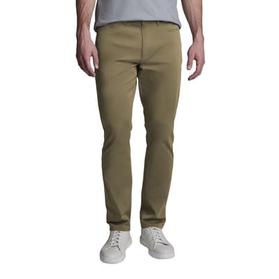 English Laundry Khaki Pants with Elastic Waist and 5 Pockets for Men