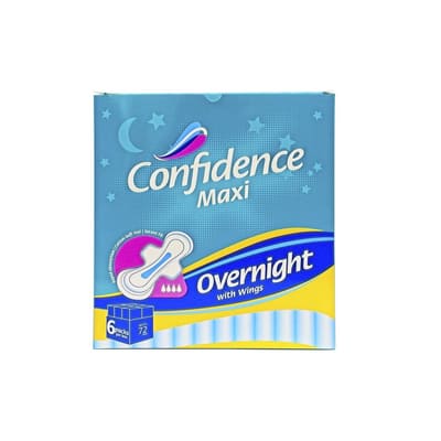 Confidence Maxi Overnight Wings 72 units