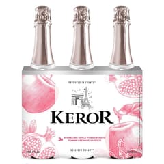 Keror Alcohol-free Sparkling Apple Pomegranate Juice 3 Units / 750 mL / 25.4 oz